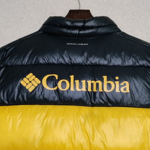 Columbia Men's Pike Lake Puffer Vest Size XL Thermal Omni-Heat Black Yellow NEW - Picture 7 of 13
